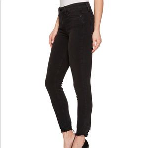 Paige Hoxton Crop Jeans in Black Fog